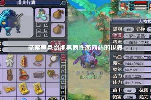 探索黄色影视男同性恋网站的世界