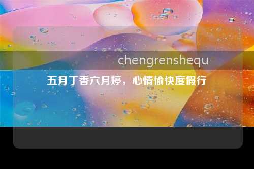 五月丁香六月婷，心情愉快度假行