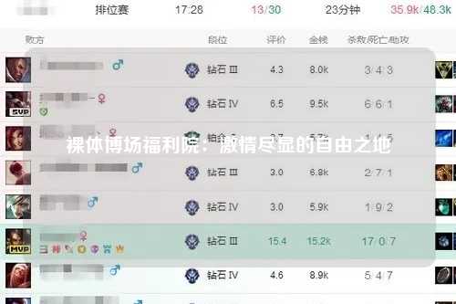 裸体博场福利院：激情尽显的自由之地